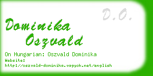 dominika oszvald business card